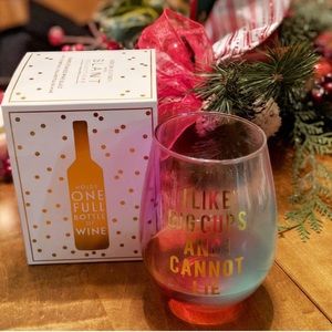 “I Like Big Cups” Jumbo Stemless Wine Glass